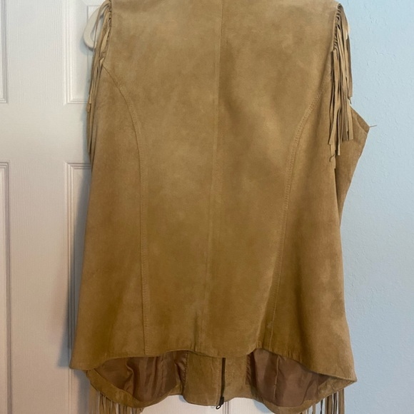 Western style Suede zip up vest - Picture 4 of 4